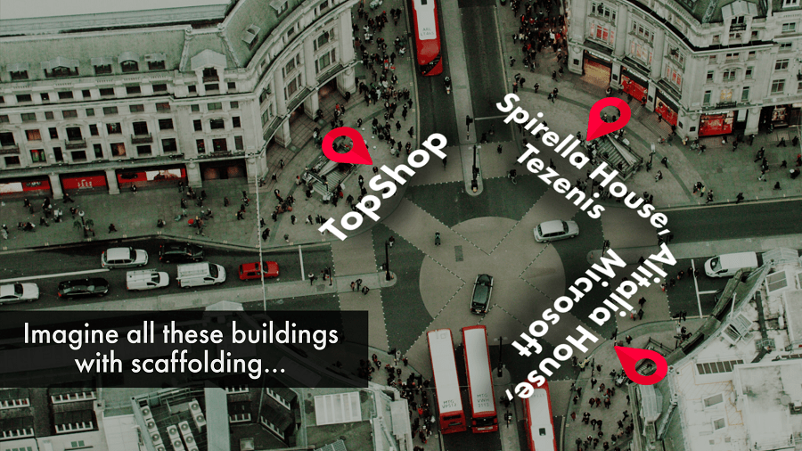 retail building facade cleaning, Oxford Circus