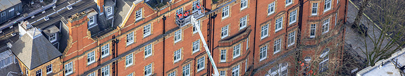 Thomann-Hanry® painting & repairing over 1,000 windows of The Landmark Hotel, London.