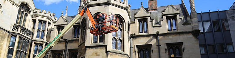 Thomann-Hanry® cleaning the façade of Chetwynd Court King’s College, Cambridge
